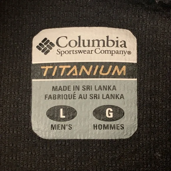 COLUMBIA Titanium Full Zip Black Hooded Jacket Stretch Athletic Size Large - Picture 3 of 16